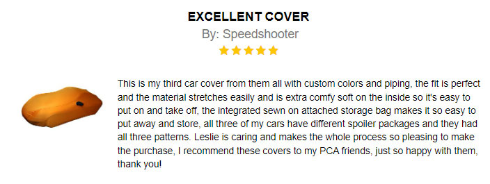 customer reviews porsche car cover